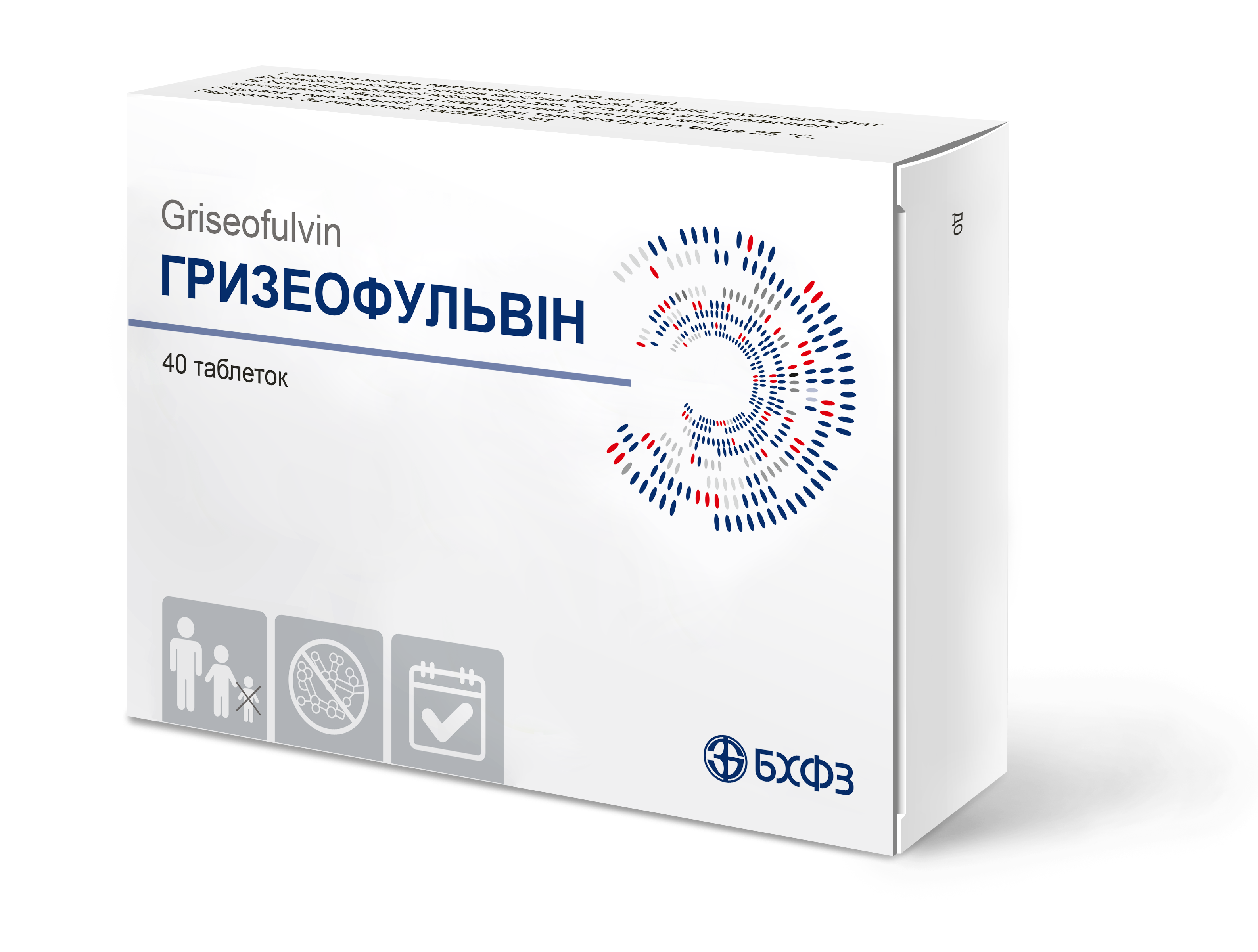 Гризеофульвін Griseofulvin / D01B A01 