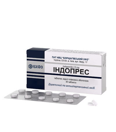 Індопрес Indapamide / C03B A11 