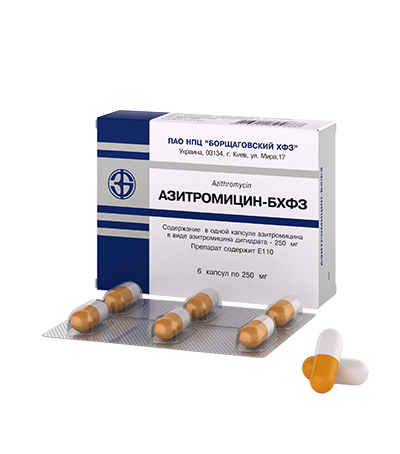 Азитромицин-БХФЗ  Azithromycin / J01F A10 