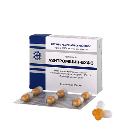 Азитроміцин-БХФЗ Azithromycin / J01F A10 